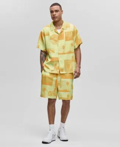 Mode Of One Mens Photoreal Collage Button Up Shirt Shorts Exclusively At Macys