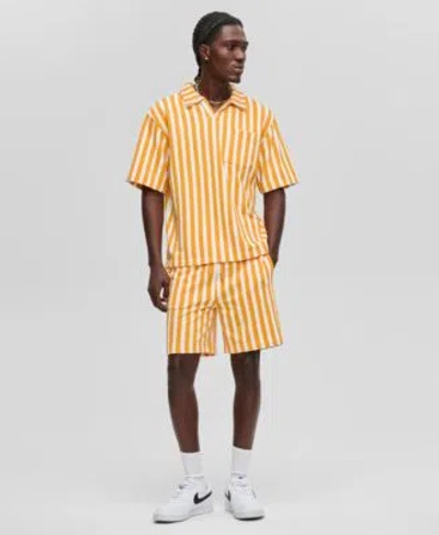 Mode Of One Mens Relaxed Fit Vertical Stripe Terry Shirt Shorts Exclusively At Macys