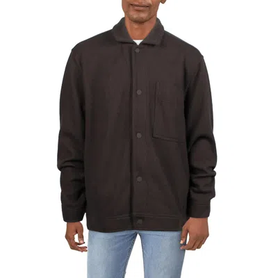 Mode Of One Mens Ribbed Polyester Shirt Jacket