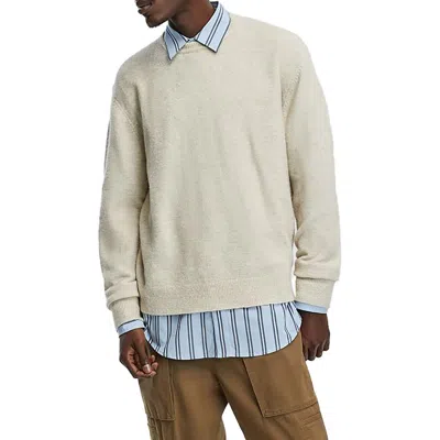 Mode Of One Mens Ribbed Trim Knit Pullover Sweater In Multi