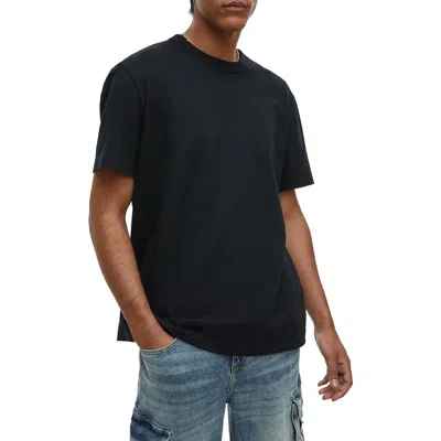 Mode Of One Mens Solid Cotton T-shirt In Black