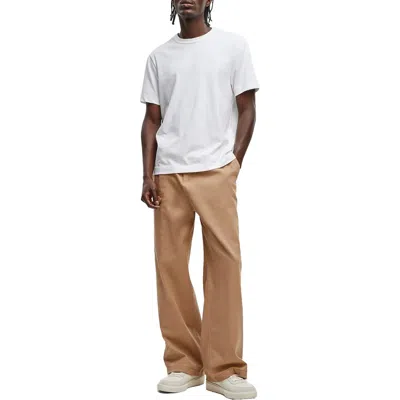 Mode Of One Mens Solid Cotton T-shirt In White