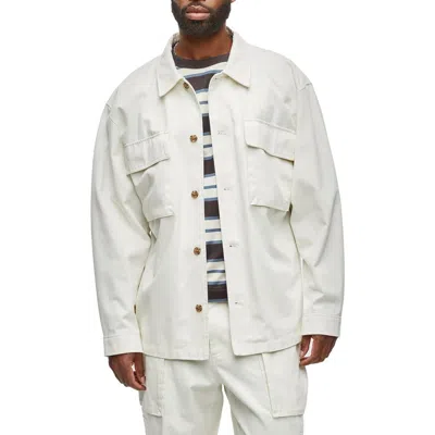 Mode Of One Mens Solid Cuff Sleeve Western Shirt In White