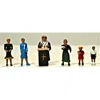 Model Power Ho Scale Pastor & Congregants - White