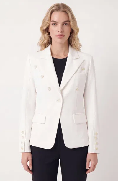 Modenaire Belted Double Breasted Blazer In Red