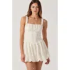 Modenaire Bouclé Knit Fit & Flare Mini Dress In White