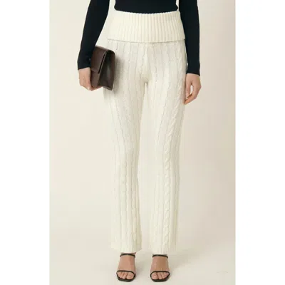 Modenaire Cable Knit Pull On Pants In Multi