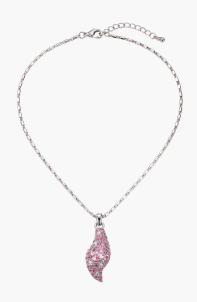 Modenaire Crystal Floral Pendant Necklace In Multi