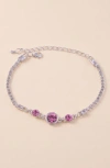 Modenaire Crystal Glitter Bangle In Multi