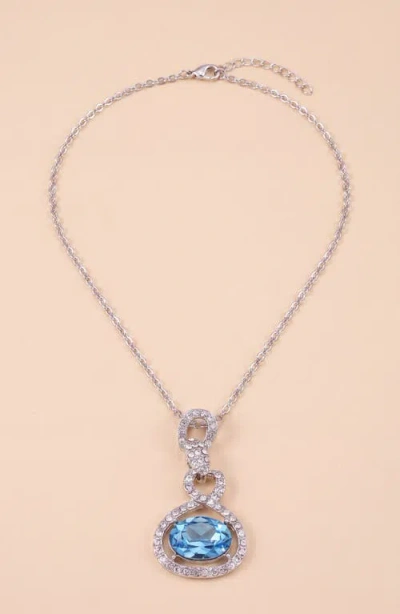 Modenaire Crystal Snake Orb Pendant Necklace In Silver