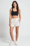 Modenaire Drawstring Waist Relaxed Shorts With Side Piping And Pockets In Multi