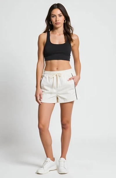 Modenaire Drawstring Waist Relaxed Shorts With Side Piping And Pockets In Multi