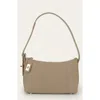 Modenaire Leather Shoulder Bag In White
