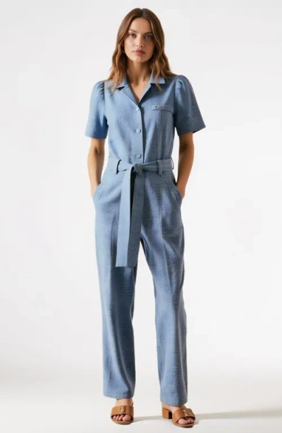Modenaire Paisley Print Belted Jumpsuit