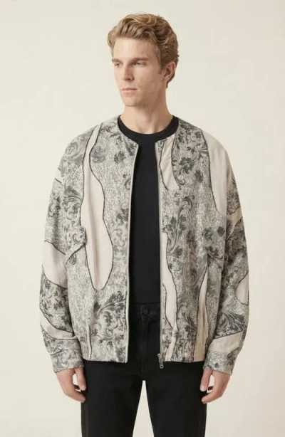 Modenaire Printed Zip Front Jacket In Multi