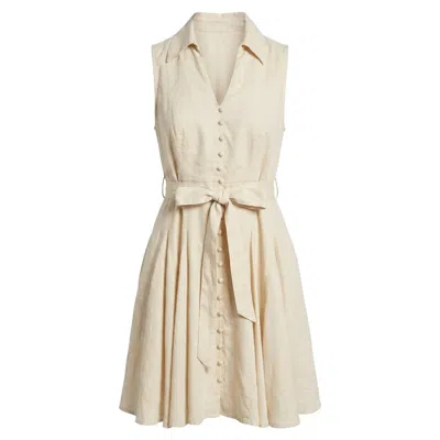 Modenaire Women's Neutrals Collared Fit And Flare Dress Structured Form In Multi