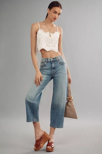 Modern American Daisy High-rise Straight-leg Jeans In Blue