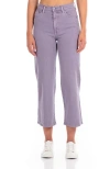 Modern American Savannah High Waist Crop Wide Leg Jeans In Lavender