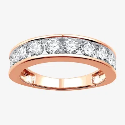 Modern Bride 1 1/2 Ct. T.w. Lab-grown (g / Si1-si2) Diamond Wedding Band In 10k Or 14k Gold