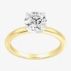 Modern Bride 1 1/2 Ct..round Lab-grown (g / Si2) Diamond Solitaire Engagement Ring In 14k Gold In Yellow