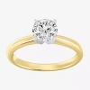Modern Bride 1 1/4 Ct. Lab-grown (g / Si2) Diamond Round Solitaire Engagement Ring In 14k Gold In Yellow