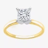 Modern Bride 1 Ct. Lab-grown (g-h / Si1-si2) Diamond Princess-cut Solitaire Engagement Ring In 10k Gold In Yellow