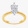 Modern Bride 1 Ct. Lab-grown (g / Si1-si2) Diamond Marquise-cut Solitaire Engagement Ring In 10k Or 14k Gold In Gold