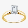 Modern Bride 1 Ct. Lab-grown (g / Si2) Diamond Emerald-cut Solitaire Engagement Ring In 10k Or 14k Gold In Yellow