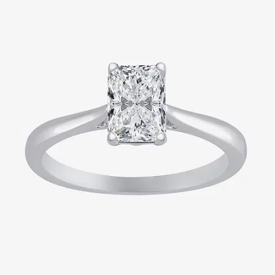 Modern Bride 1 Ct. Lab-grown (g / Vs2) Diamond Radiant-cut Solitaire Engagement Ring In 10k Gold In White