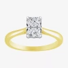 Modern Bride 1 Ct. Lab-grown (g / Vs2) Diamond Radiant-cut Solitaire Engagement Ring In 10k Gold In Yellow