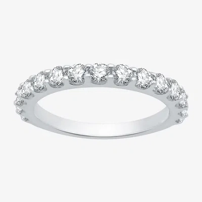 Modern Bride 1 Ct.t.w. Lab-grown Diamond Wedding Band In 10k Or 14k Gold In Metallic