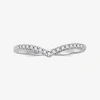 Modern Bride 1/10 Ct.t.w. Natural Diamond 10k Or 14k Gold Chevron Wedding Band In Silver