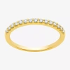 Modern Bride 1/4 Ct. T.w. Lab Grown White Diamond 10k Gold Wedding Band In Gold
