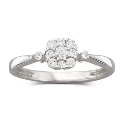 Modern Bride 1/4 Ct.t.w. Natural Diamond Promise Ring Sterling In White