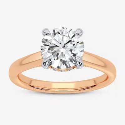 Modern Bride 2 1/5 Ct. T.w. (g-h / Si1-si2) Lab-grown Diamond Solitaire Engagement Ring In 14k Gold In Pink