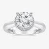 Modern Bride 2 1/7 Ct.t.w. (i / I1) Womens Lab Grown White Diamond 14k White Gold Round Halo Engagement Ring In White