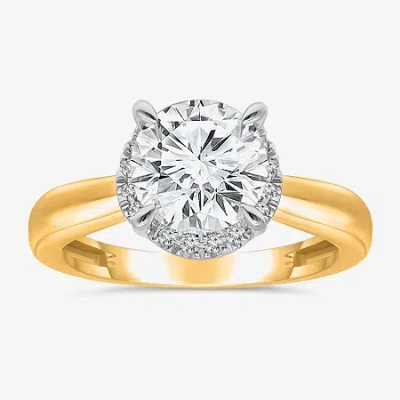 Modern Bride 2 1/7 Ct.t.w. (i / I1) Womens Lab Grown White Diamond 14k White Gold Round Halo Engagement Ring