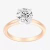 Modern Bride 2 Ct. Round Lab-grown (g / Si2) Diamond Solitaire Engagement Ring In 14k Gold In Pink