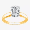 Modern Bride 2 Ct.lab-grown (i / Si2) Diamond Oval-cut Solitaire Engagement Ring In 14k Gold In Gold