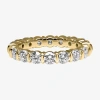 Modern Bride 2mm 1 Ct. T.w. Lab-grown (f / Si2) Diamond Eternity Band In 10k Or 14k Gold In Yellow
