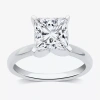 Modern Bride 3 Ct. Princess-cut Lab-grown (g / Vs2) Diamond Solitaire Engagement Ring In 14k Gold In Metallic