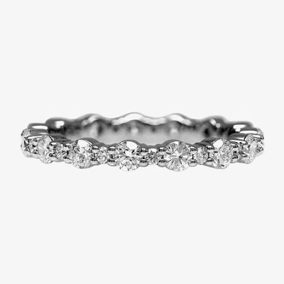 Modern Bride 3mm 2 Ct. T.w. Lab-grown (f / Si2) Diamond Eternity Band In 10k Or 14k Gold In Silver
