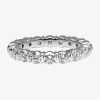 Modern Bride 3mm 2 Ct. T.w. Lab-grown (f / Si2) Diamond Eternity Band In 10k Or 14k Gold In White