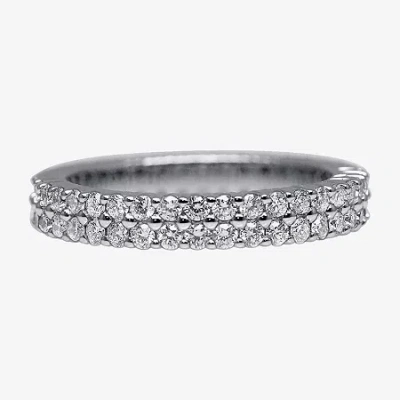 Modern Bride 3mm 3 Ct. T.w. Lab-grown (f / Si2) Diamond Eternity Band In 10k Or 14k Gold In Silver
