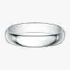Modern Bride 4mm 10k Gold Wedding Band In White