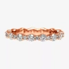 Modern Bride 4mm 3 Ct. T.w. Lab-grown (f / Si2) Diamond Eternity Band In 10k Or 14k Gold In Pink