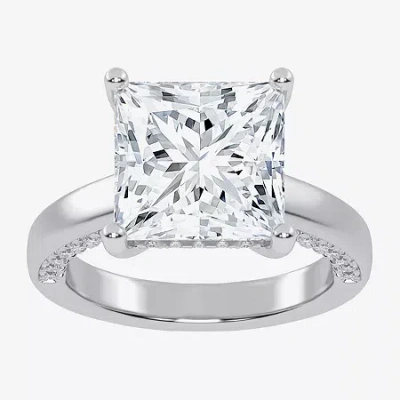 Modern Bride 5 1/2 Ct. T.w. Lab-grown (g-h / Vs2-si1) Diamond Princess-cut Solitaire Engagement Ring In 14k Gold In White