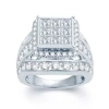 Modern Bride 5 Ct.t.w. Natural Diamond 14k White Gold Multi-top Engagement Ring 1 In White