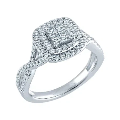 Modern Bride 5/8 Ct.t.w. 14k White Gold Diamond Engagement Ring