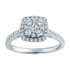 Modern Bride 5/8 Ct.t.w. Natural Diamond Engagement Ring 14k Gold In Silver